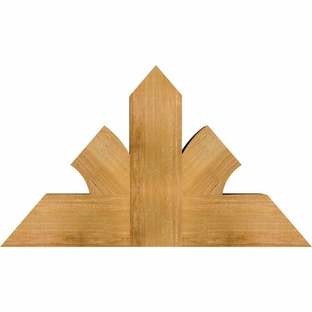 Ekena Millwork Richland Rough Sawn Timber Gable Bracket, Western Red Cedar, 36"W x 21"H x 6"D x 6"F, 14/12 Pitch GBW036X21X0606RIC00RWR